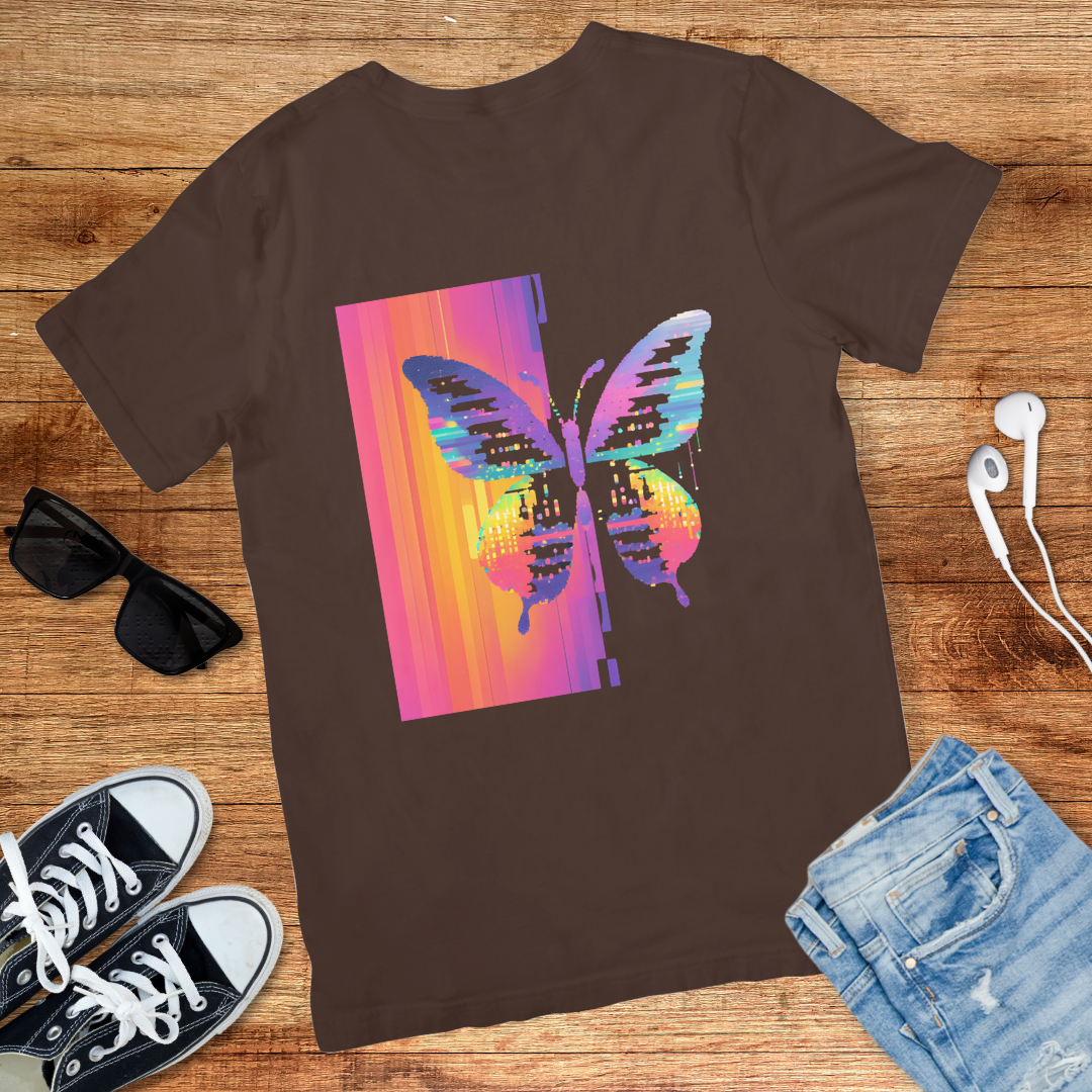 Neon Winged Butterfly Tee