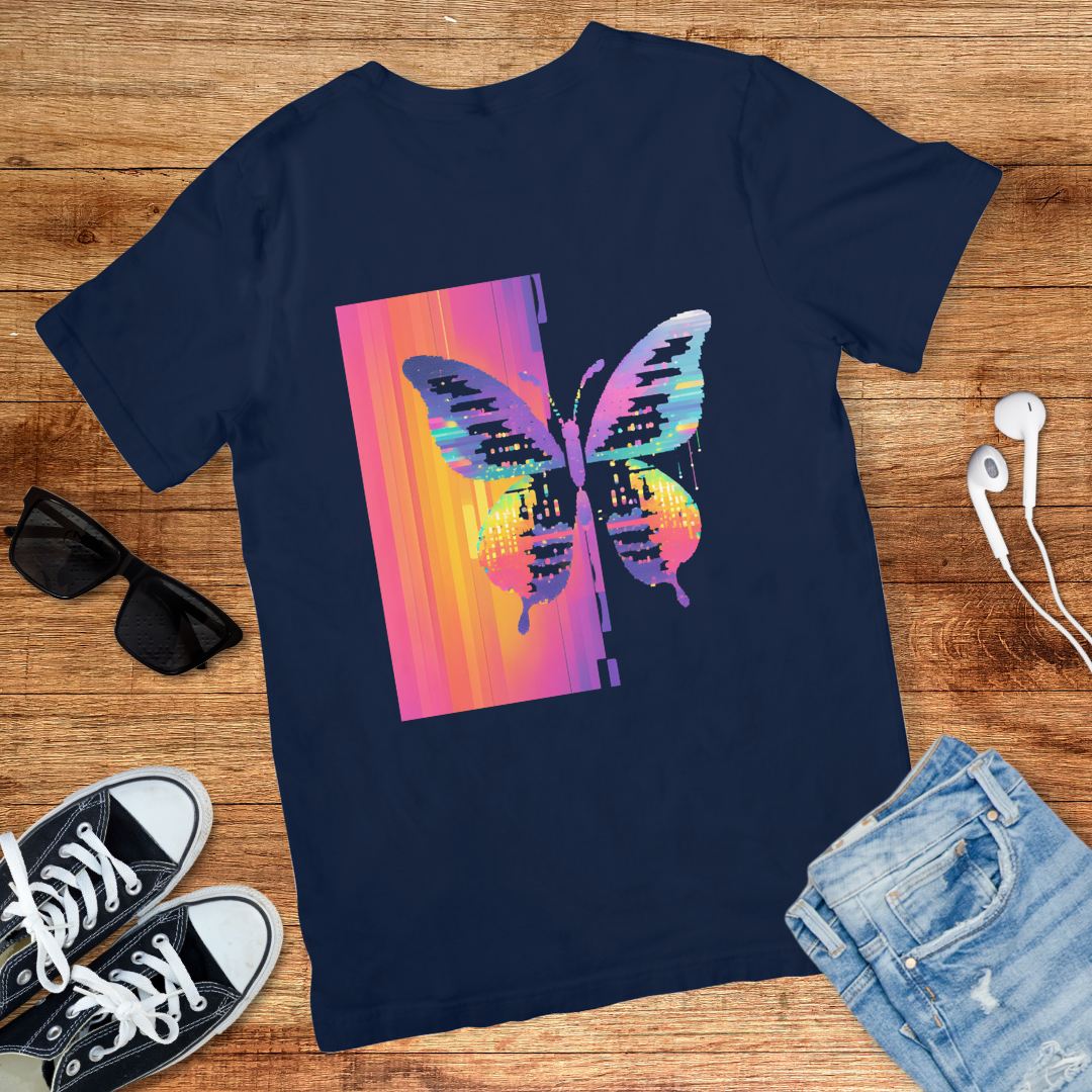 Neon Winged Butterfly Tee