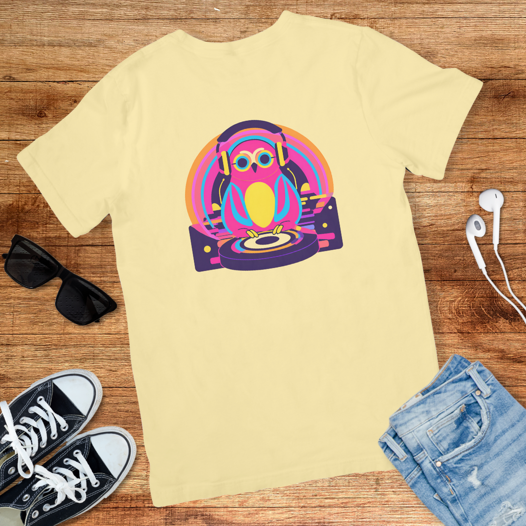 Pink Owl Groovy DJ Tee