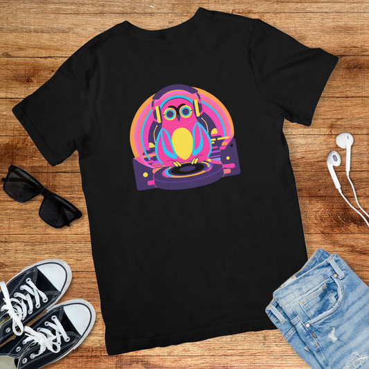 Pink Owl Groovy DJ Tee