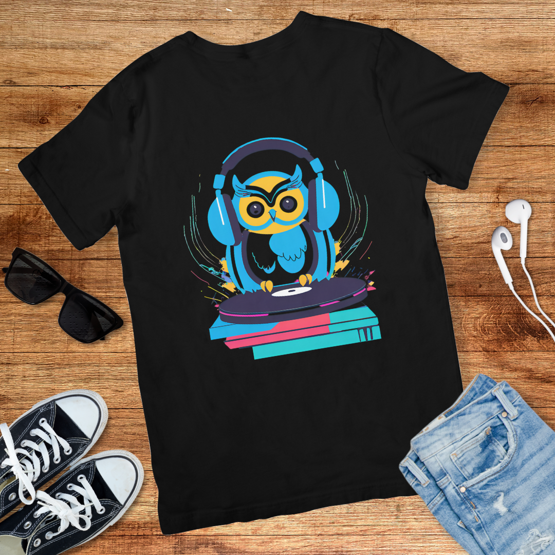 Blue Owl Groovy DJ Tee